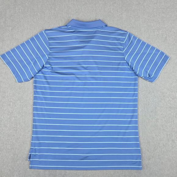 Fairway & Greene F&G Tech Large Blue Stripe Golf Polo Shirt The Ridge Logo - Picture 3 of 10